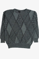 Vintage Diamond Pattern 80s Sweater 4531