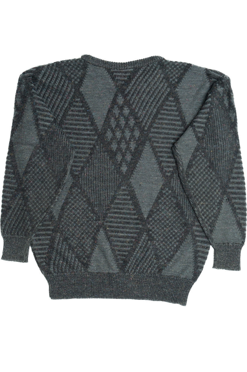 Vintage Diamond Pattern 80s Sweater 4531