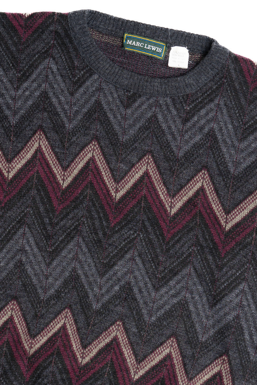 Vintage Argyle Marc Lewis 80s Sweater
