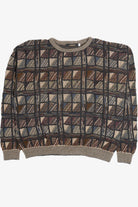 Vintage Bachrach Geometric Gri 80s Sweater