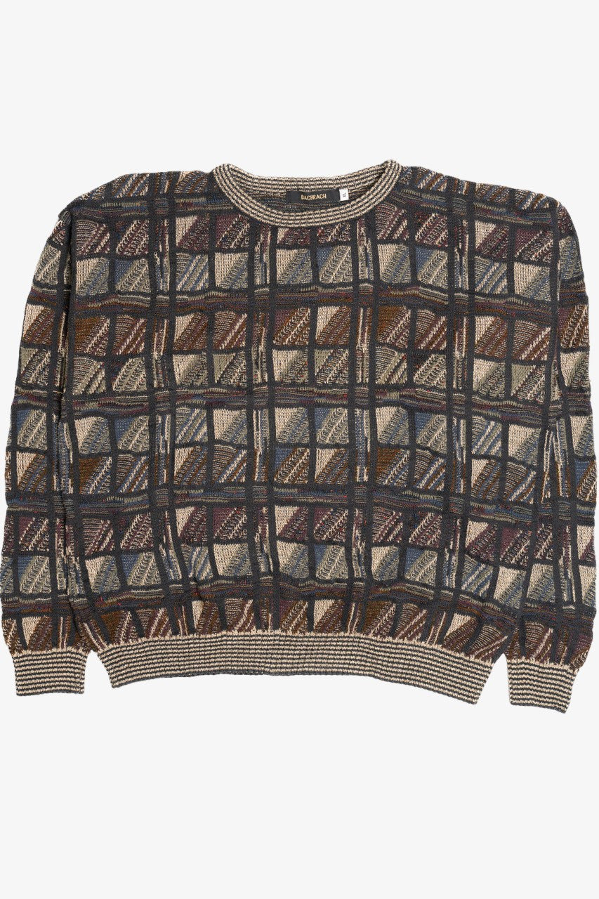 Vintage Bachrach Geometric Gri 80s Sweater