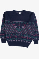 Vintage Triangle Pattern 80s Sweater