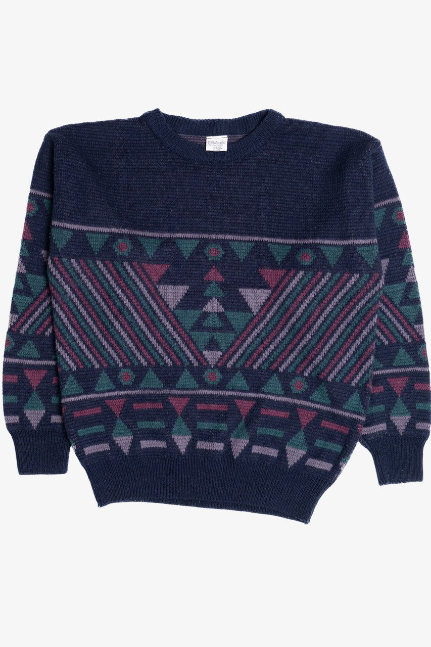 Vintage Triangle Pattern 80s Sweater