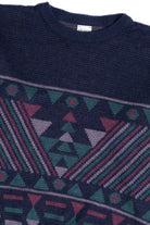 Vintage Triangle Pattern 80s Sweater