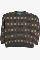Vintage Neutral Grid Towncraft 80s Sweater