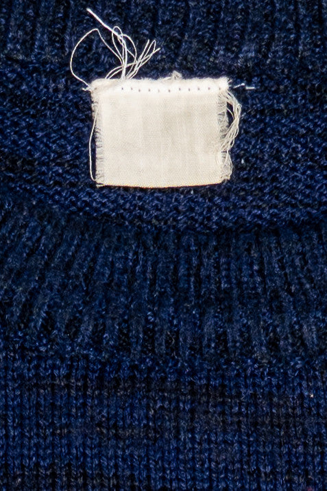 Vintage Navy Knit Graphic 80s Sweater