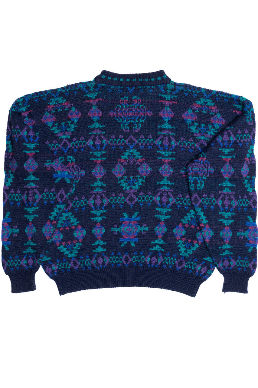 Vintage Todays News Bright 80s Sweater