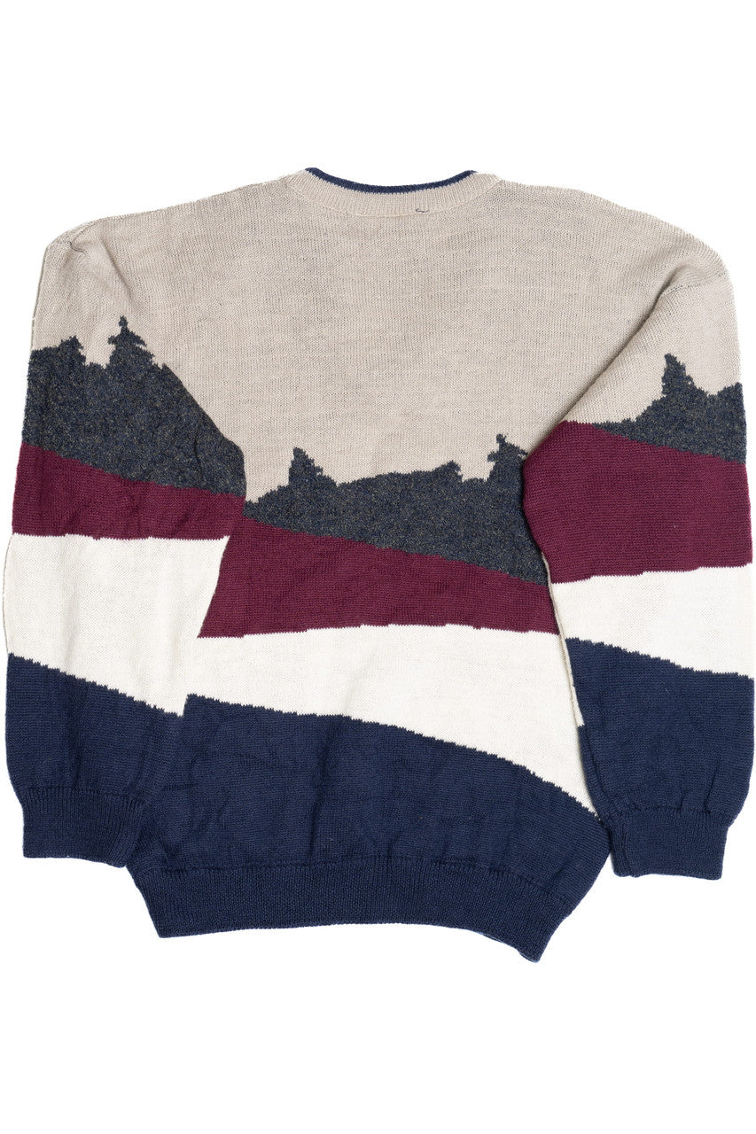 Vintage Gabicci Golf Embroidered Knit 80s Sweater