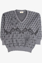 Vintage Sidney International V-Neck 80s Sweater