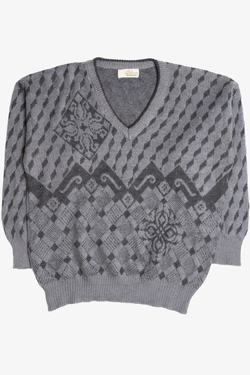 Vintage Sidney International V-Neck 80s Sweater