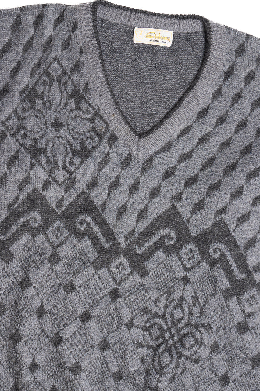 Vintage Sidney International V-Neck 80s Sweater