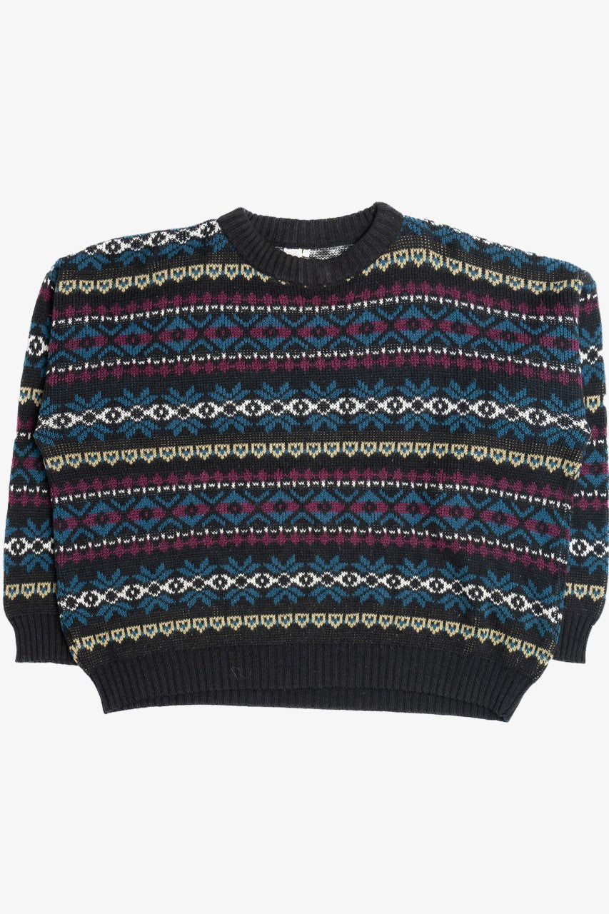 Vintage Geometric Striped 80s Sweater 4558