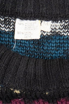 Vintage Geometric Striped 80s Sweater 4558