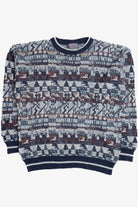 Vintage Filant Blue & Maroon 80s Sweater