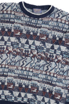 Vintage Filant Blue & Maroon 80s Sweater