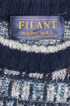 Vintage Filant Blue & Maroon 80s Sweater