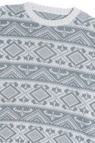 Vintage Gray Geometric 80s Sweater 4566