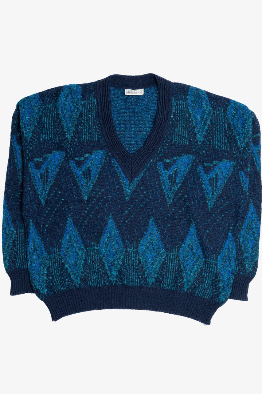 Vintage Monello V-Neck 80s Sweater