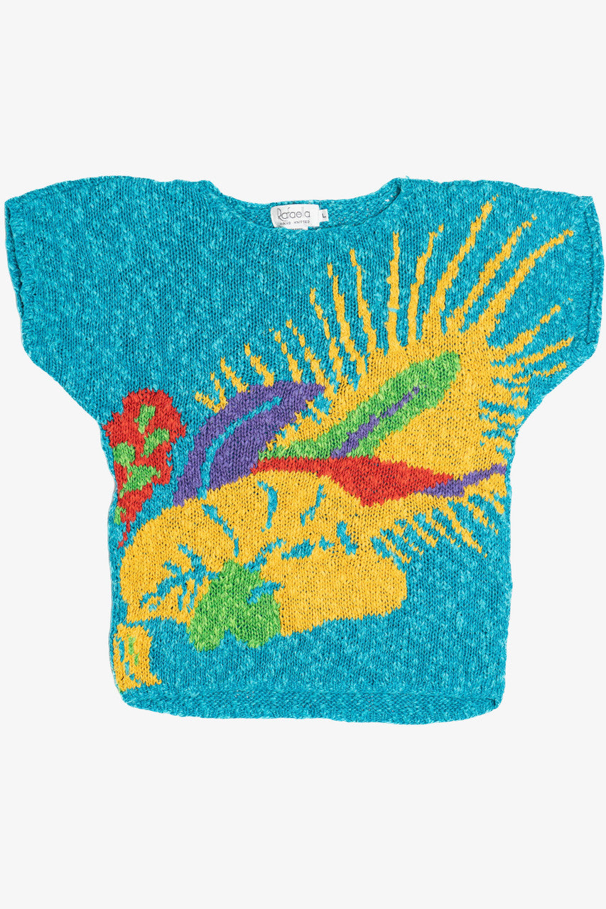 Vintage Sunny Hand Knit Rafaella Sweater Top (1980s) 45733