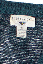 Vintage Geometric Pattern Expressions 80s Sweater