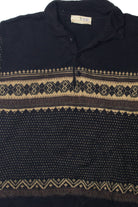 Vintage  Green Leaves Quarter-Zip 80s Sweater