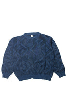 Vintage Blue Geometric 80s Sweater