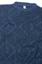 Vintage Blue Geometric 80s Sweater