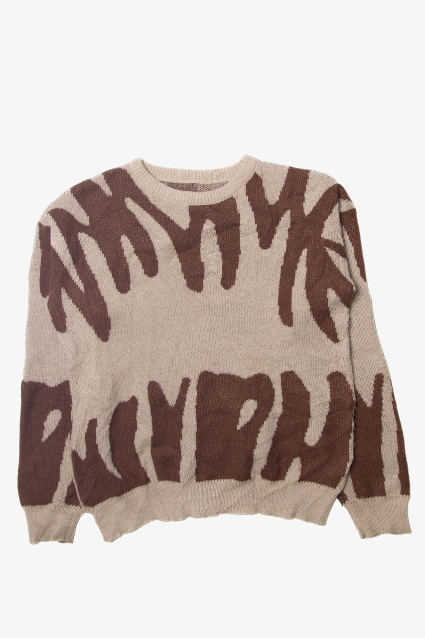 Vintage  Brown Pattern 80s Sweater