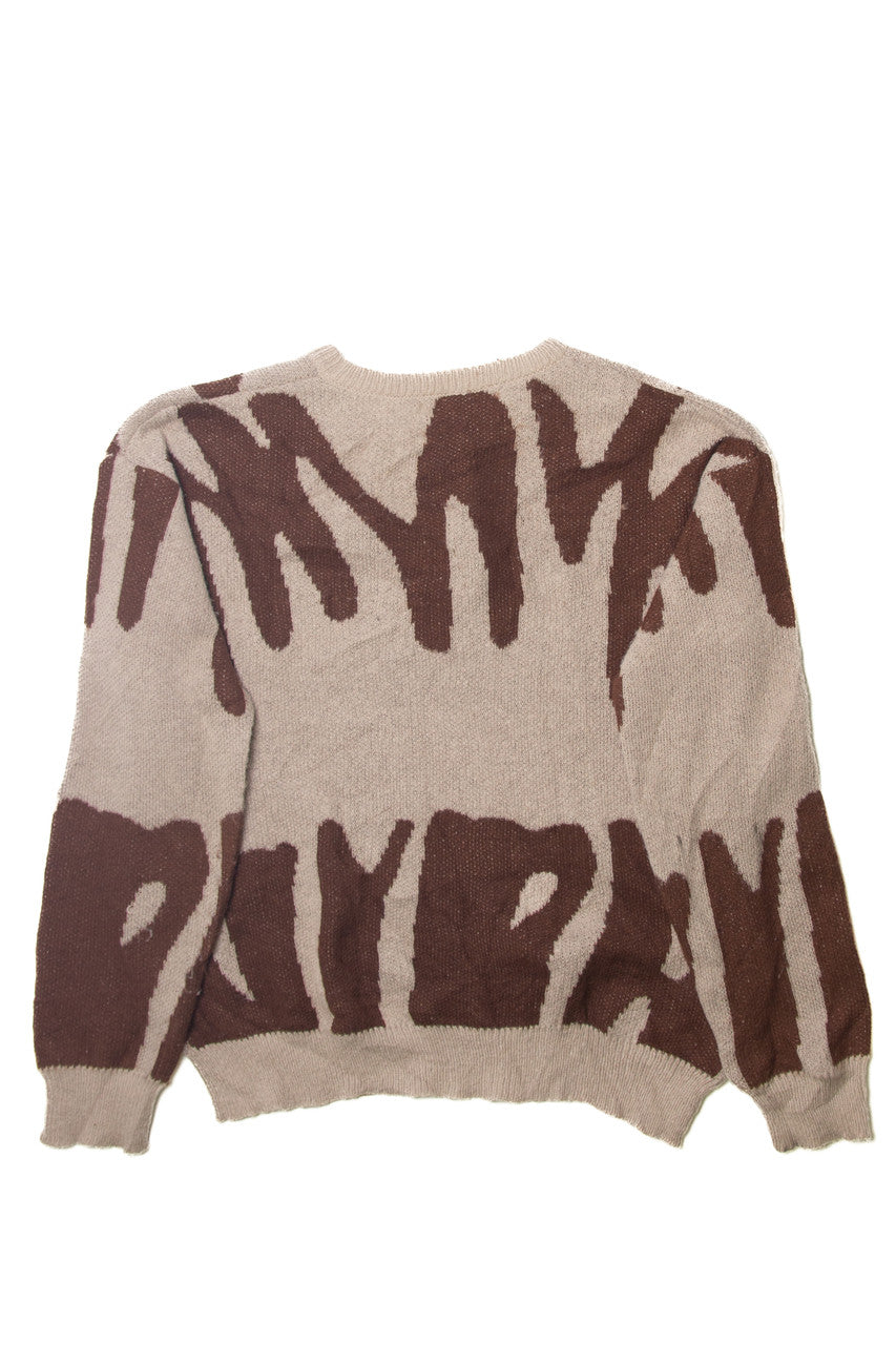 Vintage  Brown Pattern 80s Sweater