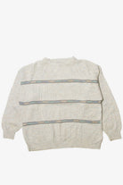 Vintage  Striped Cable Knit 80s Sweater