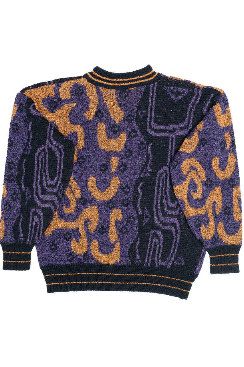 Vintage City Streets Abstract 80s Sweater (1980s)