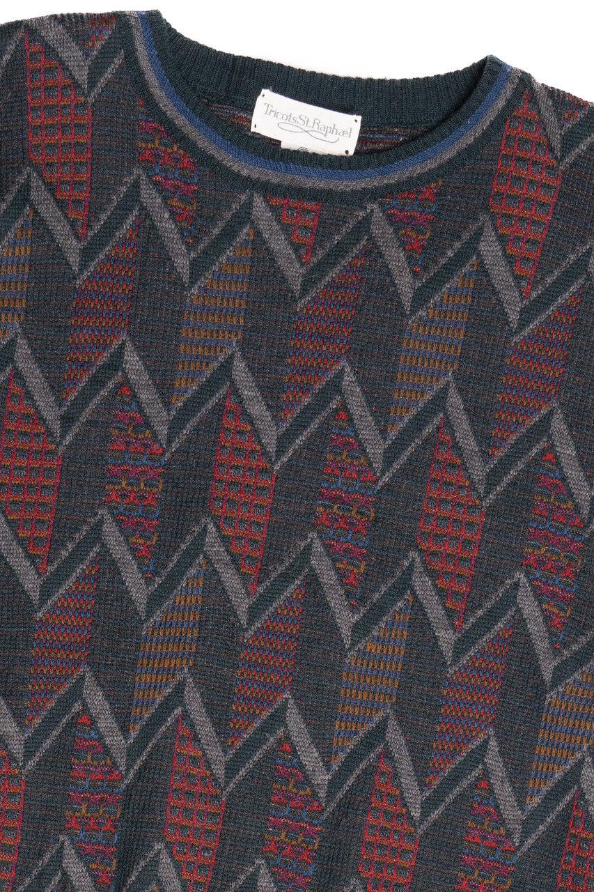 Vintage Tricots St. Raphael Zig Zag 80s Sweater (1980s)