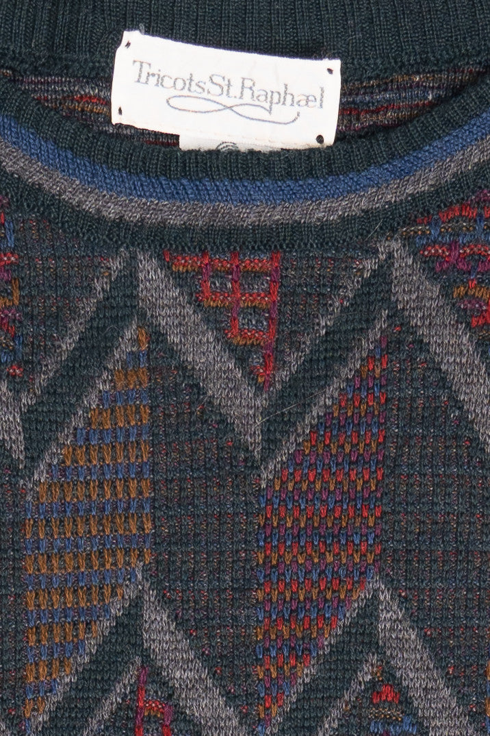 Vintage Tricots St. Raphael Zig Zag 80s Sweater (1980s)