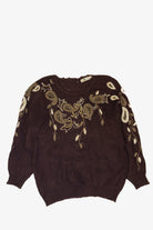 Vintage  Fashion Wear Embroidered 80s Sweater