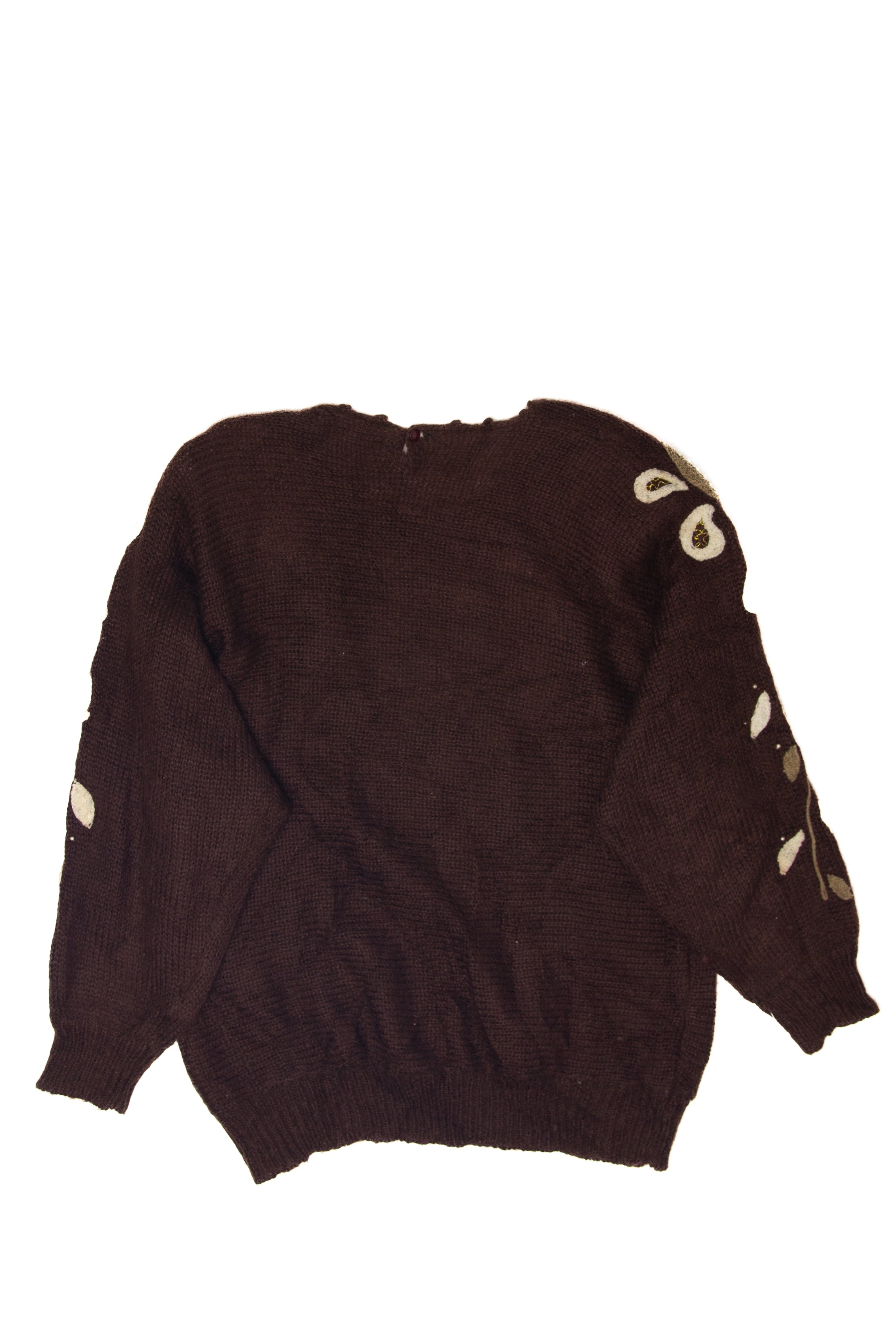 Vintage  Fashion Wear Embroidered 80s Sweater