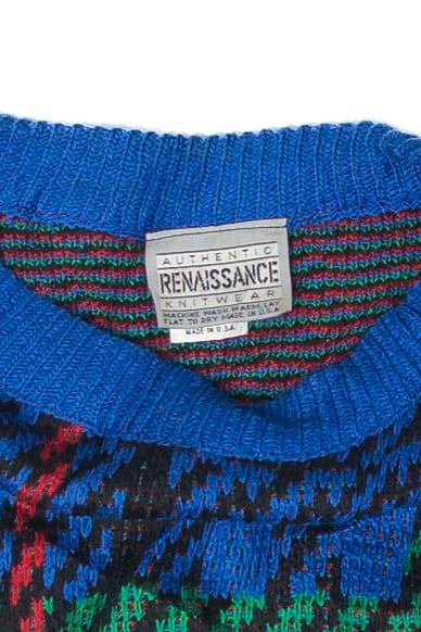 Vintage Authentic Renaissance Plaid 80s Sweater (1980s)
