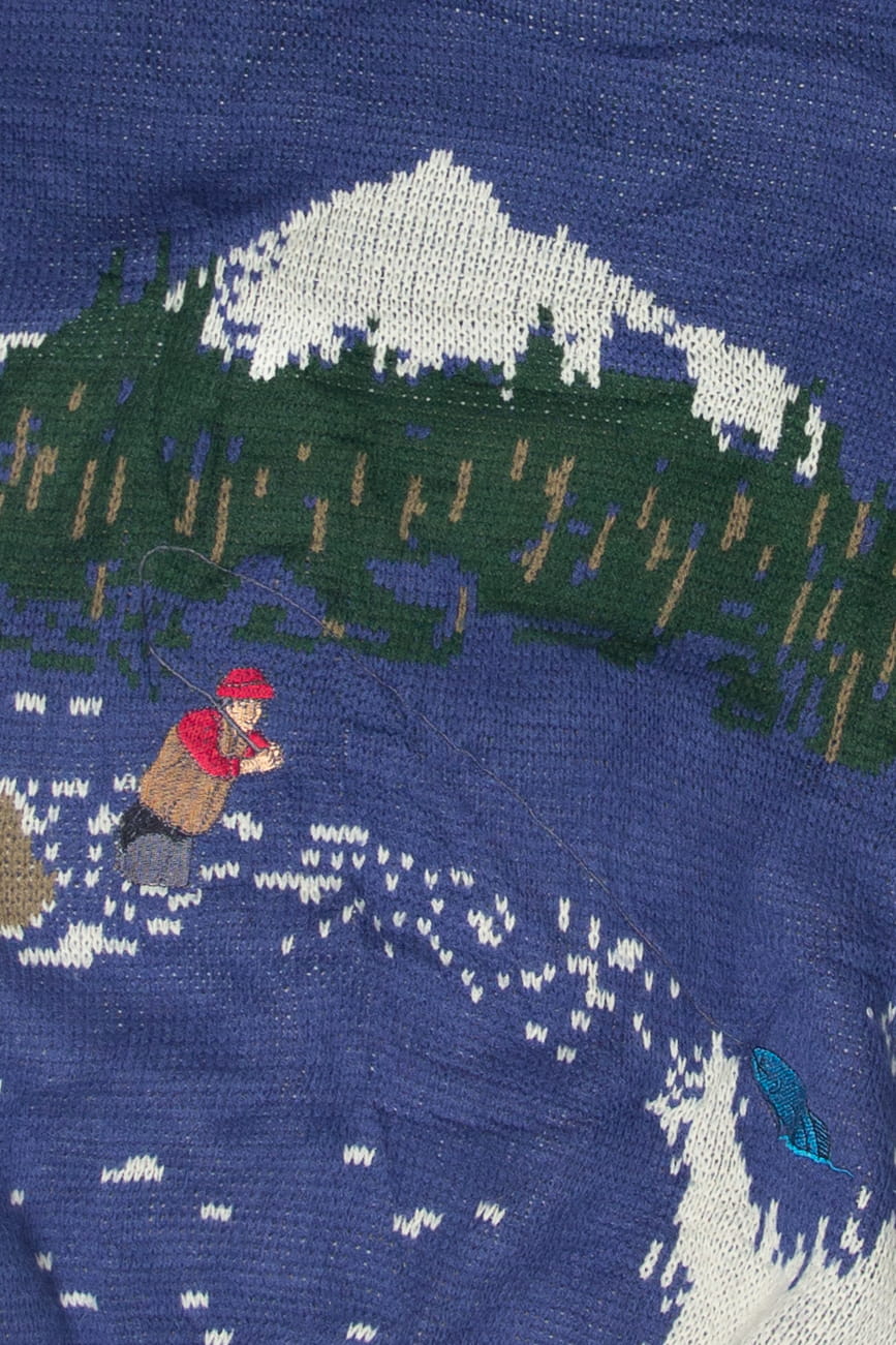 Vintage Campus Fishing 80s Sweater (1980s)