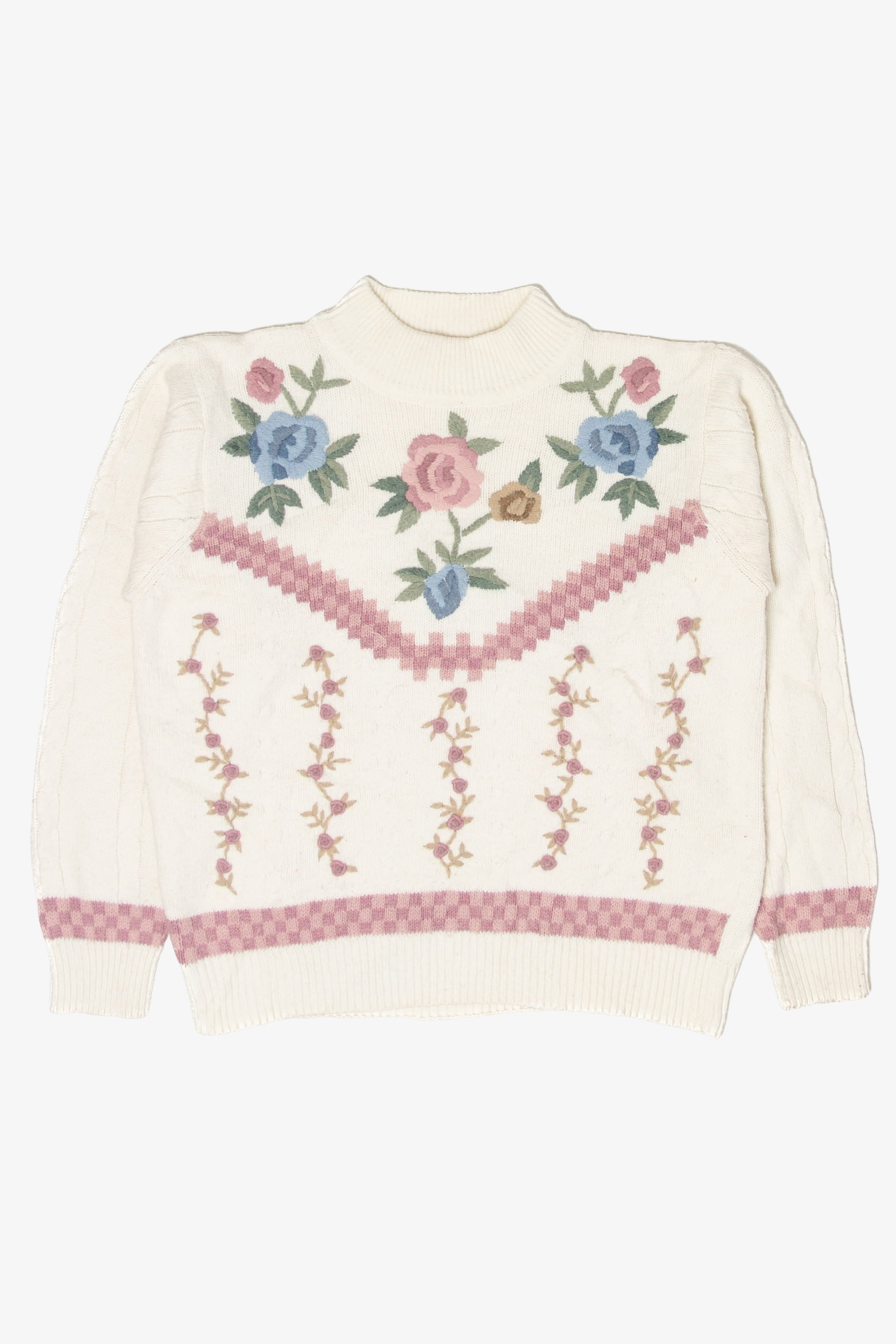 Vintage Alfred Dunner Flowers 80s Sweater (1980s)
