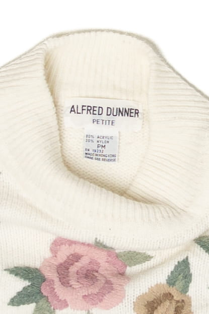 Vintage Alfred Dunner Flowers 80s Sweater (1980s)