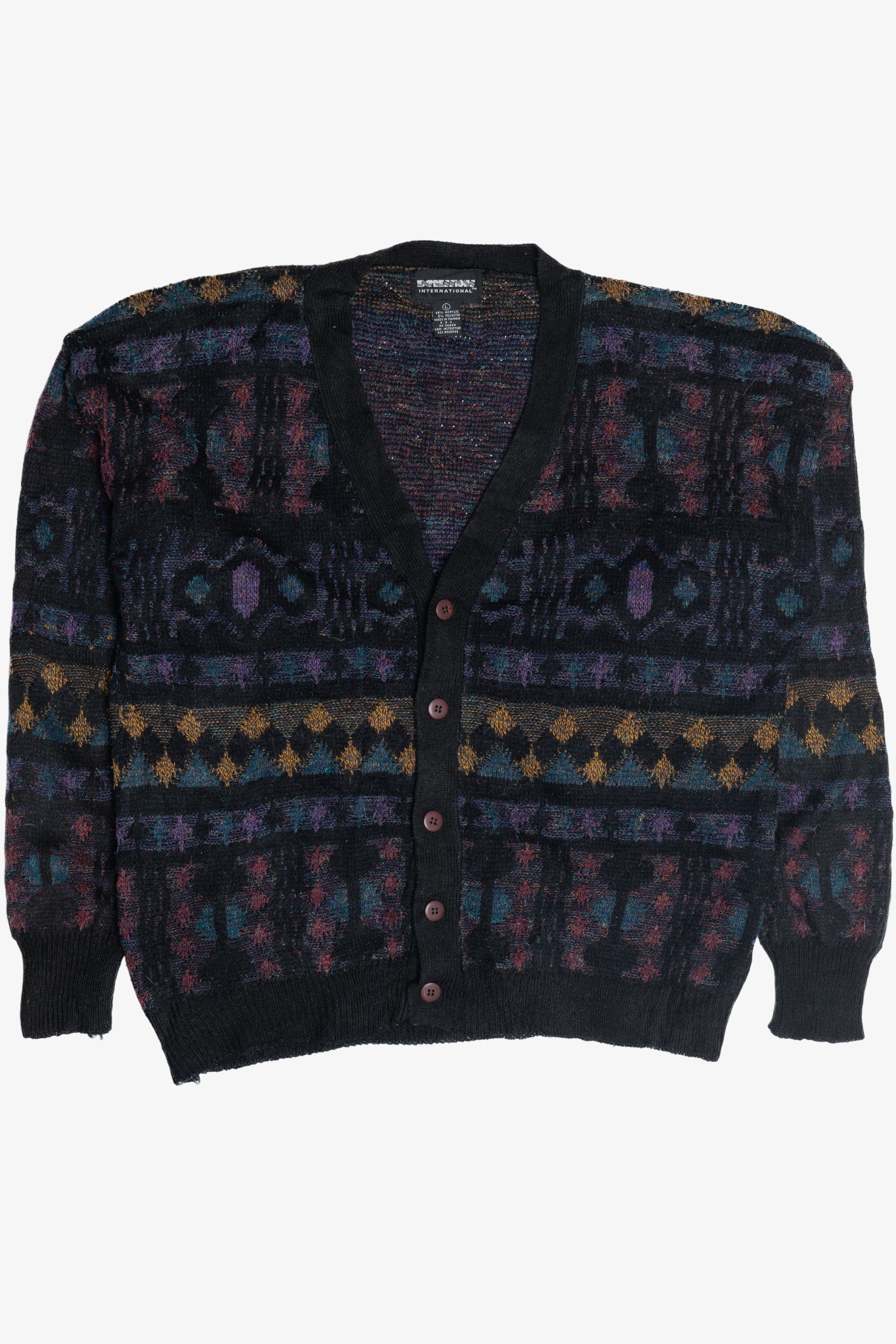 Vintage Expressions Jewel Tones 80s Sweater (1980s)