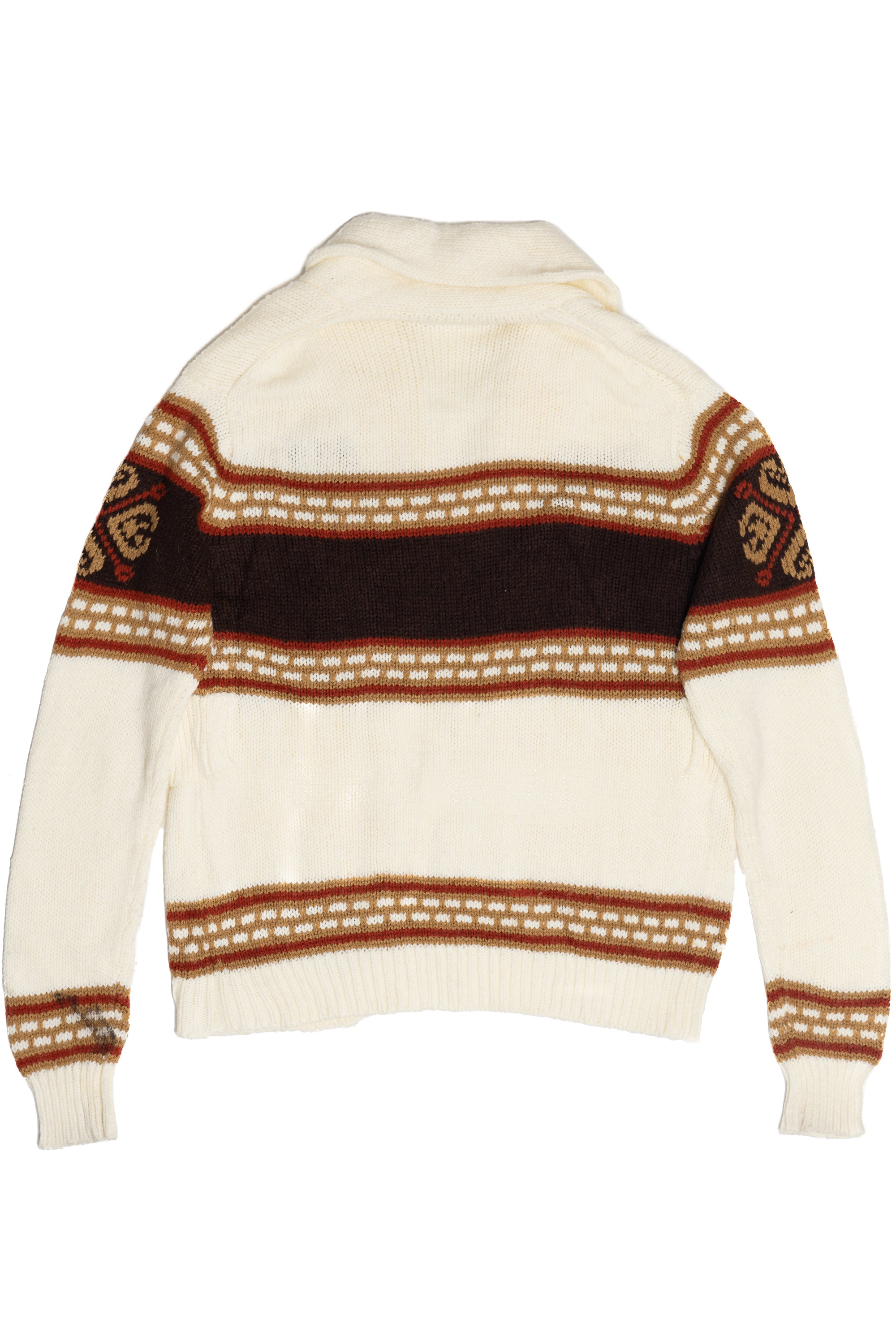 Vintage National Shirt 80s Open Front Sweater (1980s)