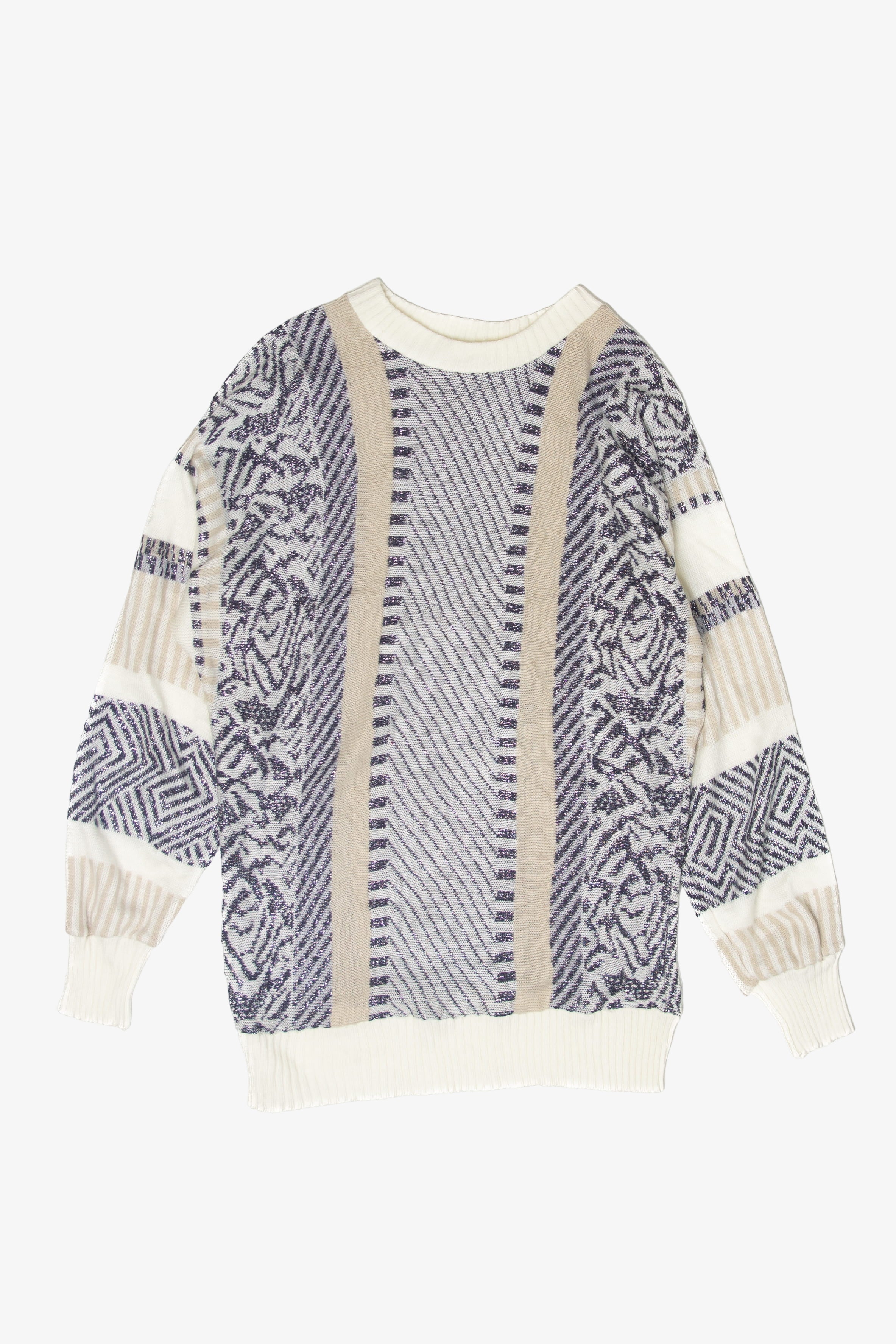 Vintage Blue And White 80s Sweater (1980s)