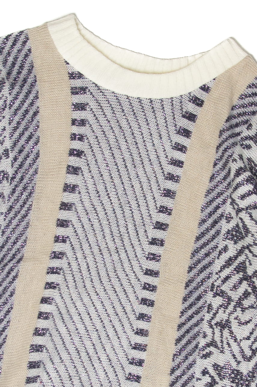 Vintage Blue And White 80s Sweater (1980s)