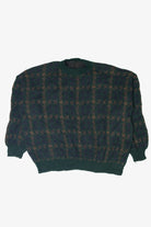 Vintage Green Plaid 80s Sweater (1980s)