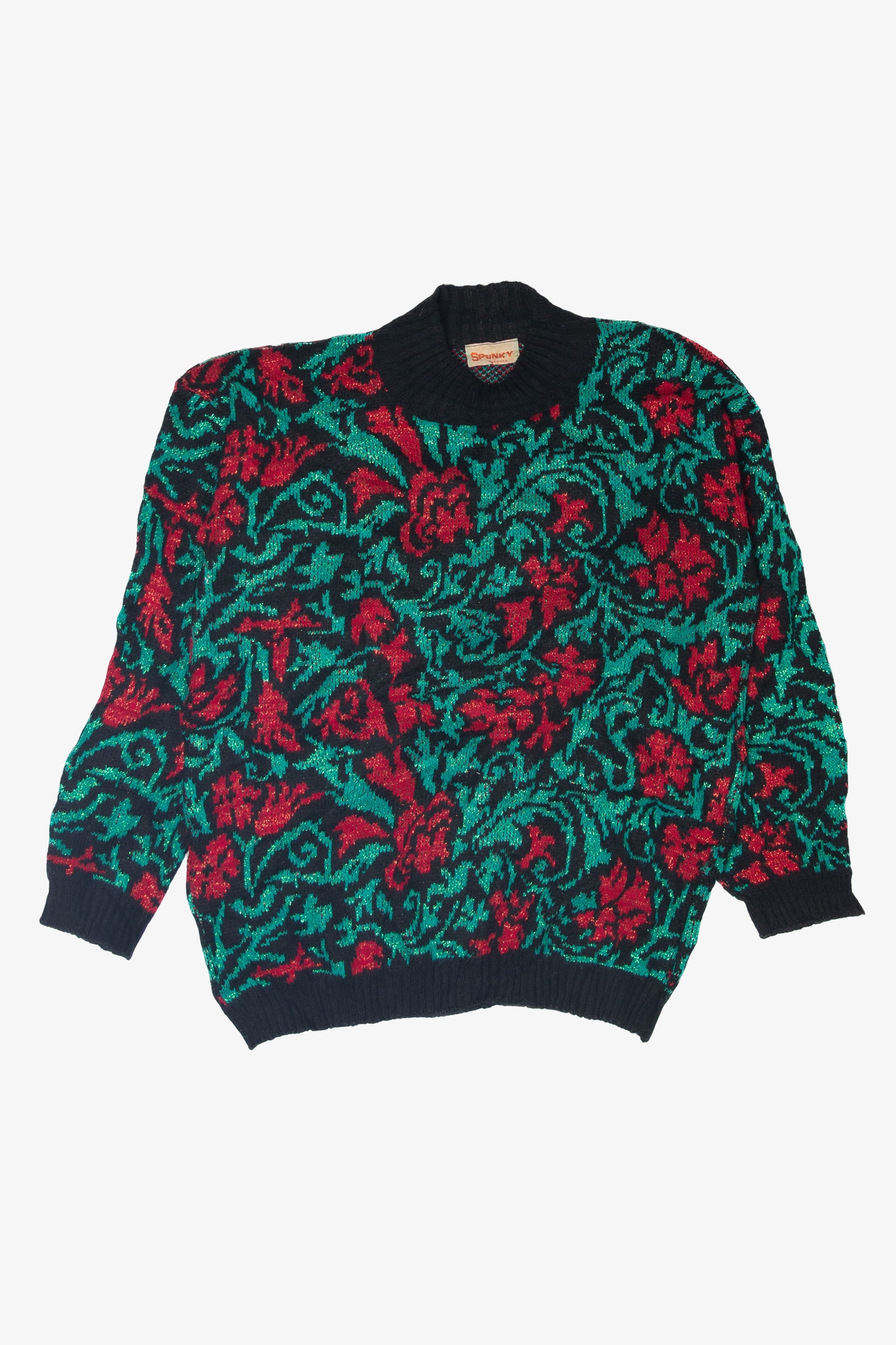 Vintage Spunky 80s Rose Sweater (1980s)