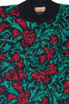 Vintage Spunky 80s Rose Sweater (1980s)