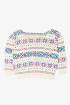 Vintage White Patterned 80s Sweater (1980s)