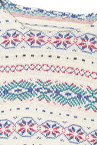 Vintage White Patterned 80s Sweater (1980s)