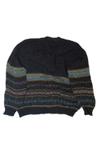 Vintage Black Patterned 80s Sweater (1980s)