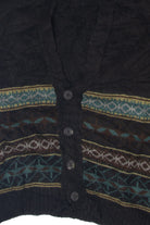 Vintage Black Patterned 80s Sweater (1980s)
